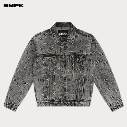 SMFK Compass Storm Garden Oversize Denim Jacket