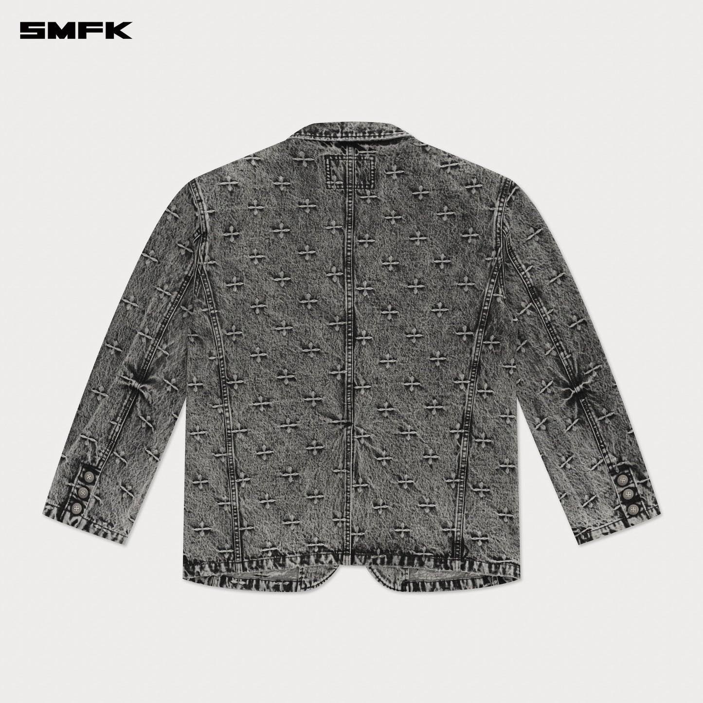 SMFK Compass Storm Gray Oversize Denim Suit