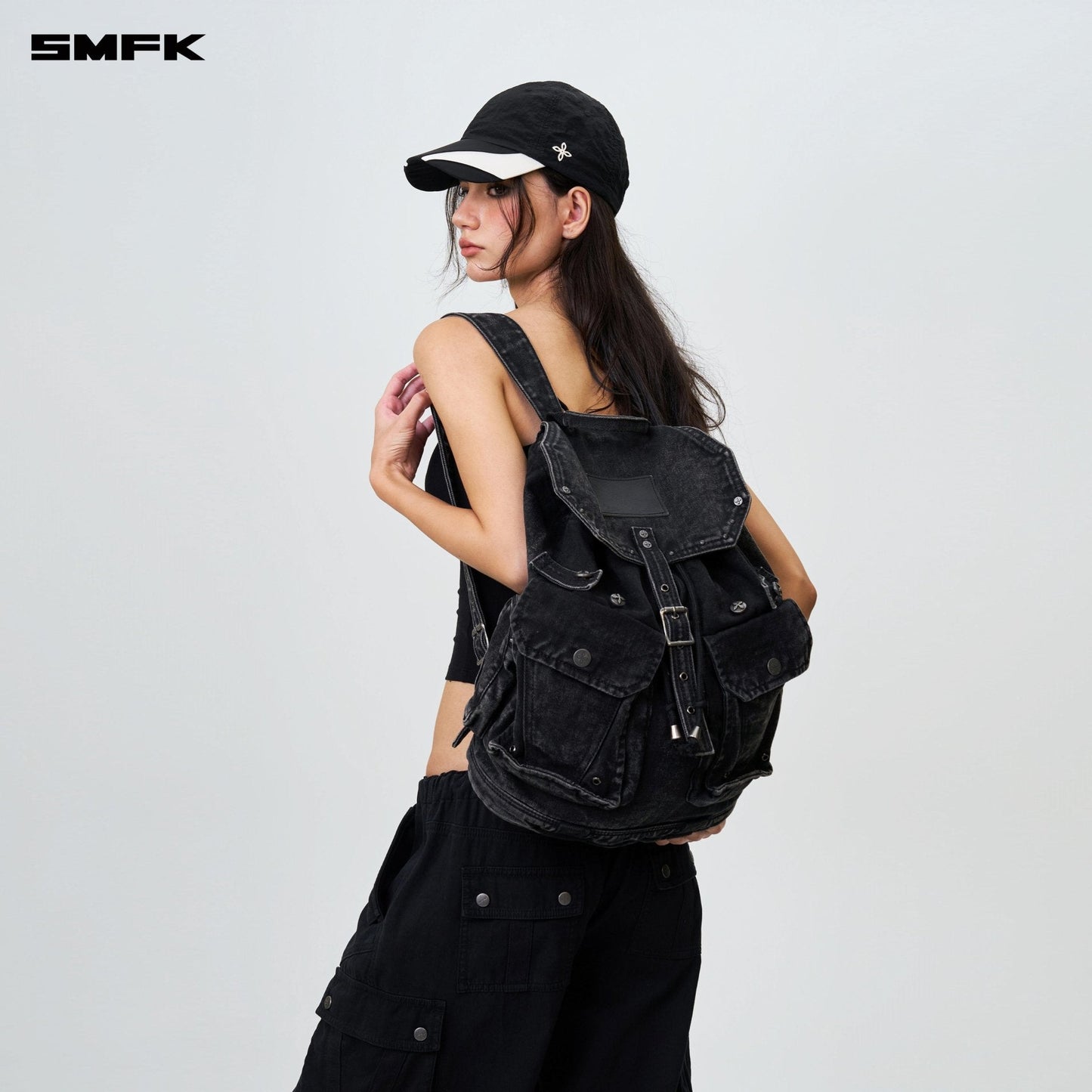 SMFK Compass Tarpan Denim Backpack Black (Large)