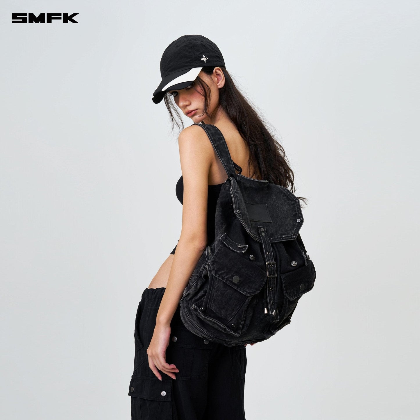 SMFK Compass Tarpan Denim Backpack Black (Large)