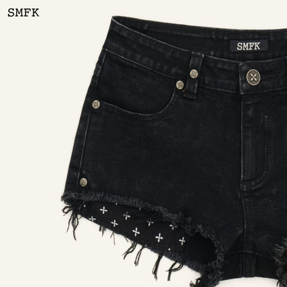 SMFK Compass Tarpan Low-rise Black Short Jeans