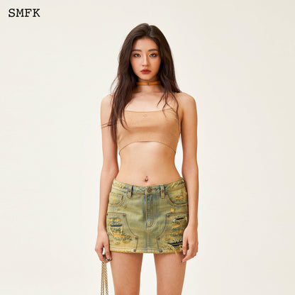 SMFK Compass Tarpan Lumber Mini Skirt In Cheese