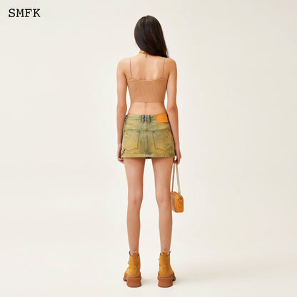 SMFK Compass Tarpan Lumber Mini Skirt In Cheese