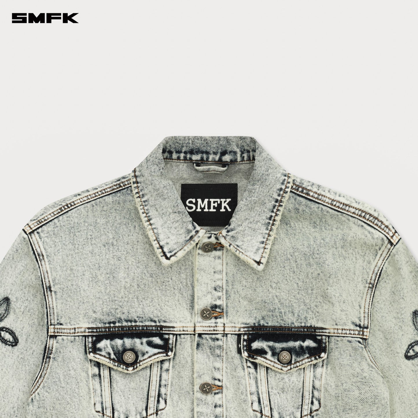 SMFK Compass Tarpan Snowflake Denim Jacket