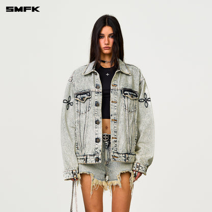 SMFK Compass Tarpan Snowflake Denim Jacket