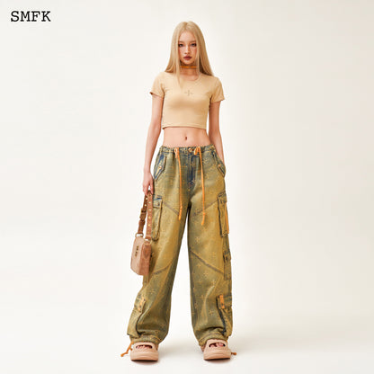 SMFK Compass Temple Garden Retro Paratrooper Pants