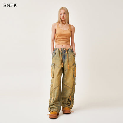 SMFK Compass Temple Garden Retro Paratrooper Pants