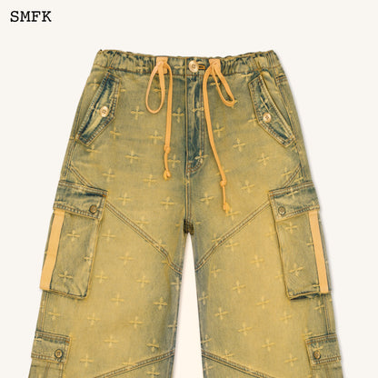 SMFK Compass Temple Garden Retro Paratrooper Pants