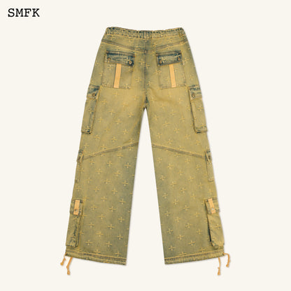 SMFK Compass Temple Garden Retro Paratrooper Pants