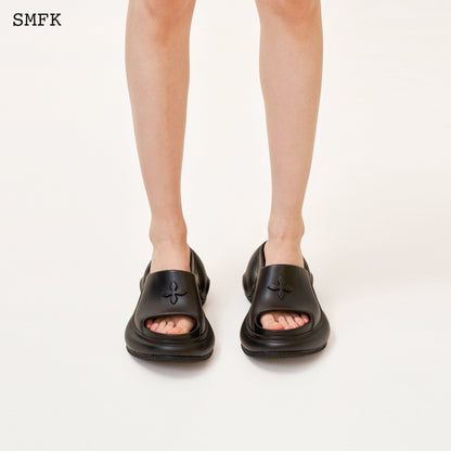 SMFK Compass Wave High-Heel Bumper Sandal In Black