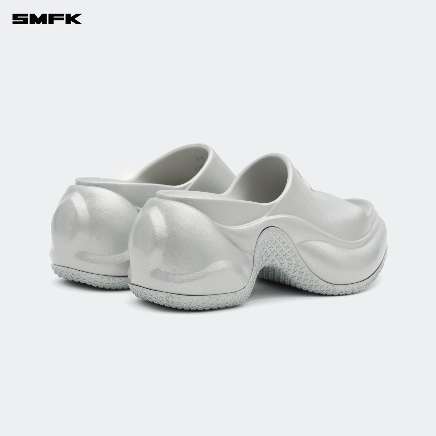 SMFK COMPASS WAVE High-Heel Bumper Sandals In Silver