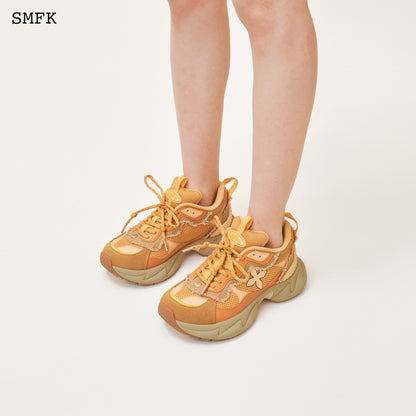 SMFK Compass Wave Retro Jogging Shoes In Brown