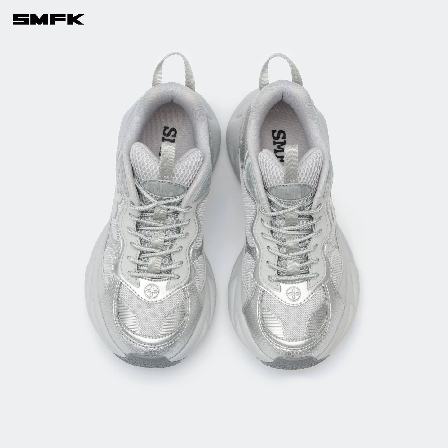 SMFK COMPASS WAVE Retro Jogging Shoes In Gray