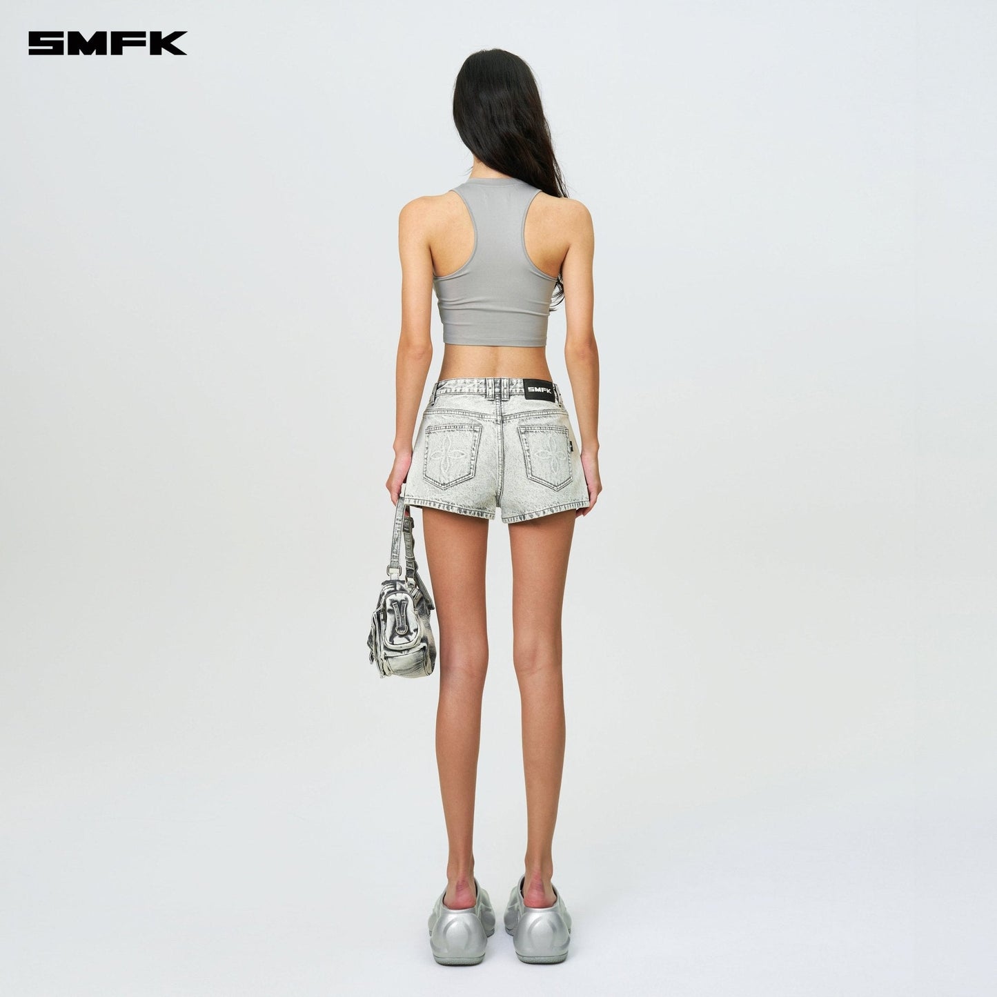 SMFK Compass Wild Classic Tarpan Denim Shorts Gray