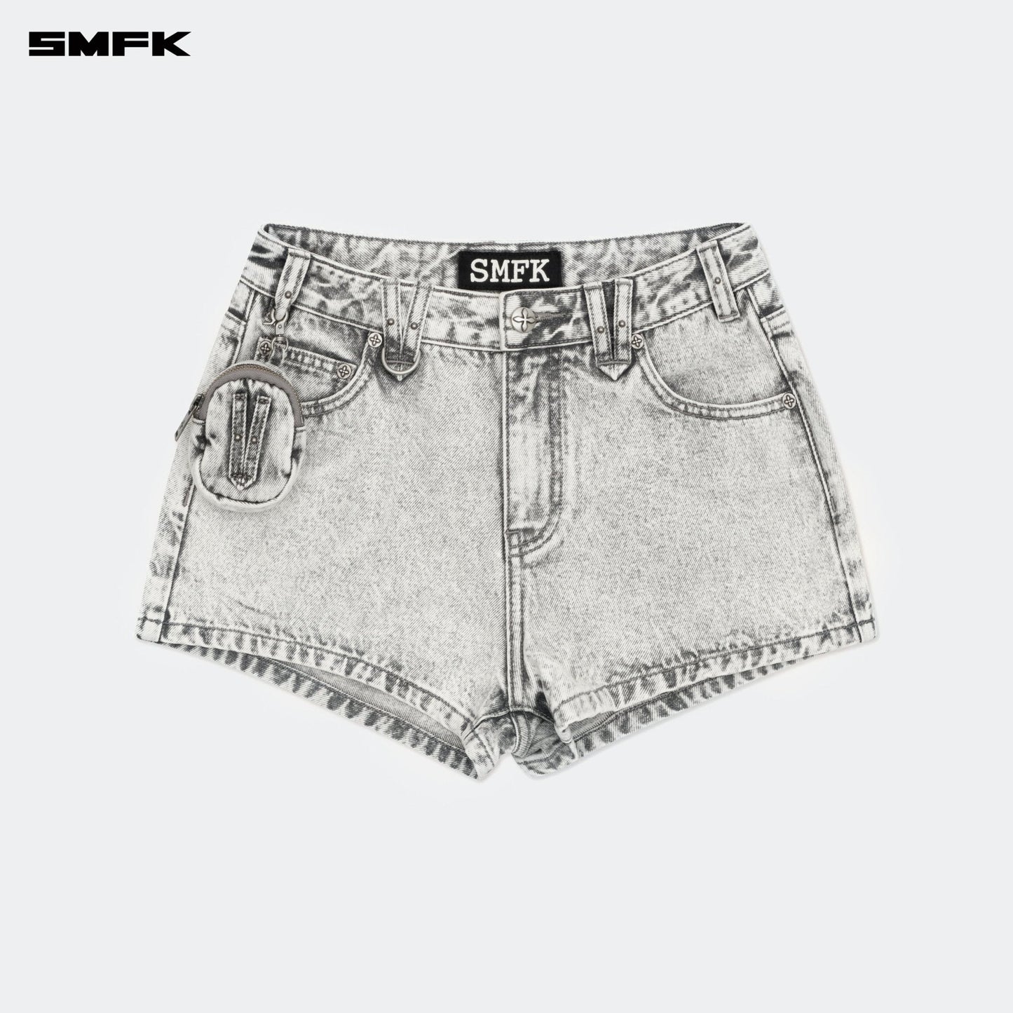 SMFK Compass Wild Classic Tarpan Denim Shorts Gray