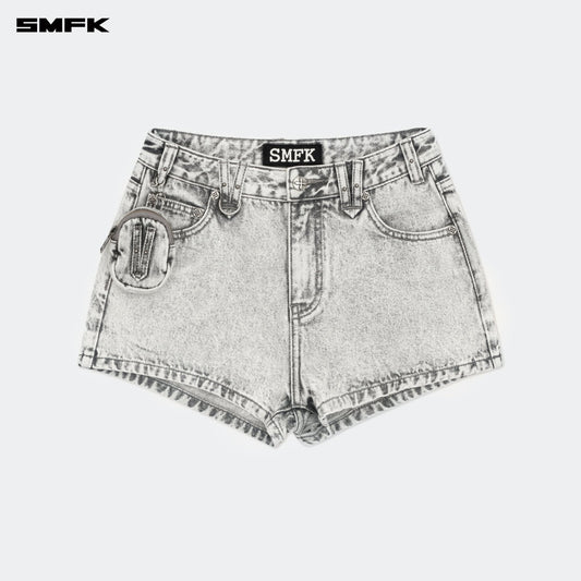 SMFK Compass Wild Classic Tarpan Denim Shorts Gray