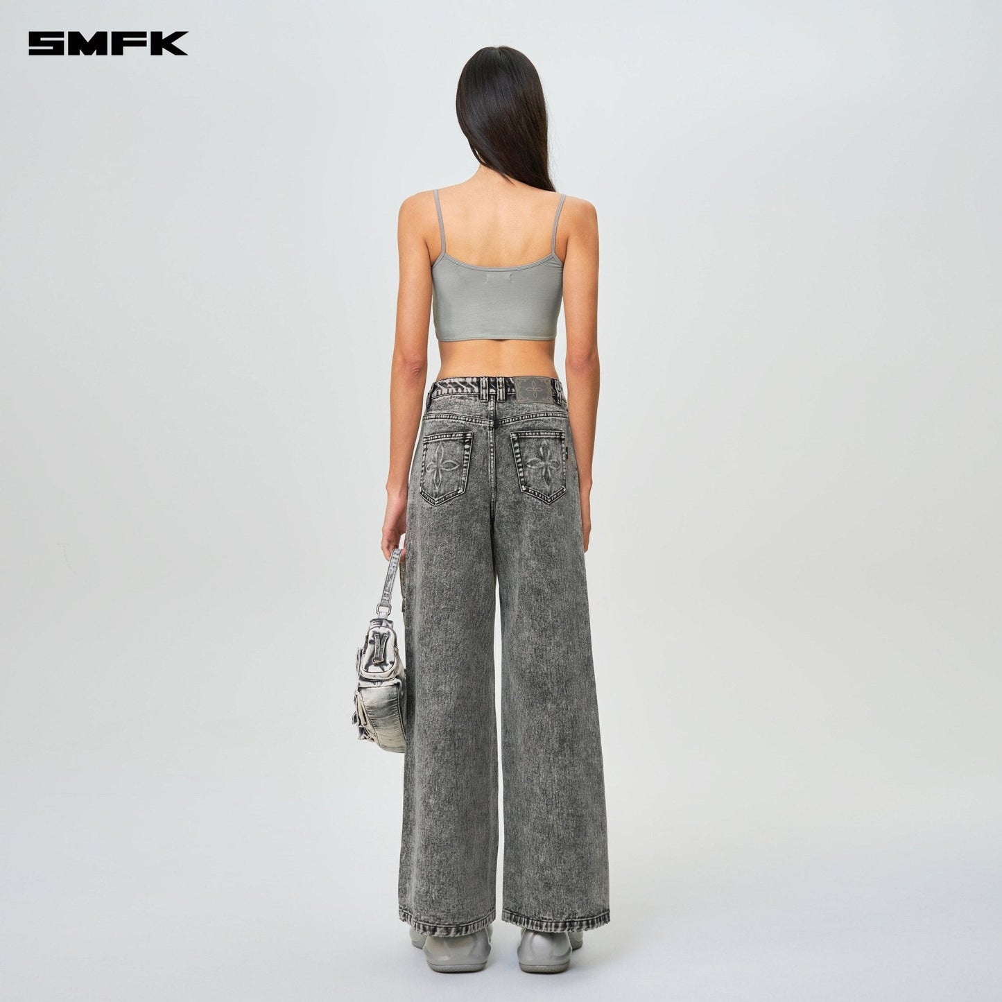 SMFK Compass Wild Classic Wide-Leg Jeans Dust Gray