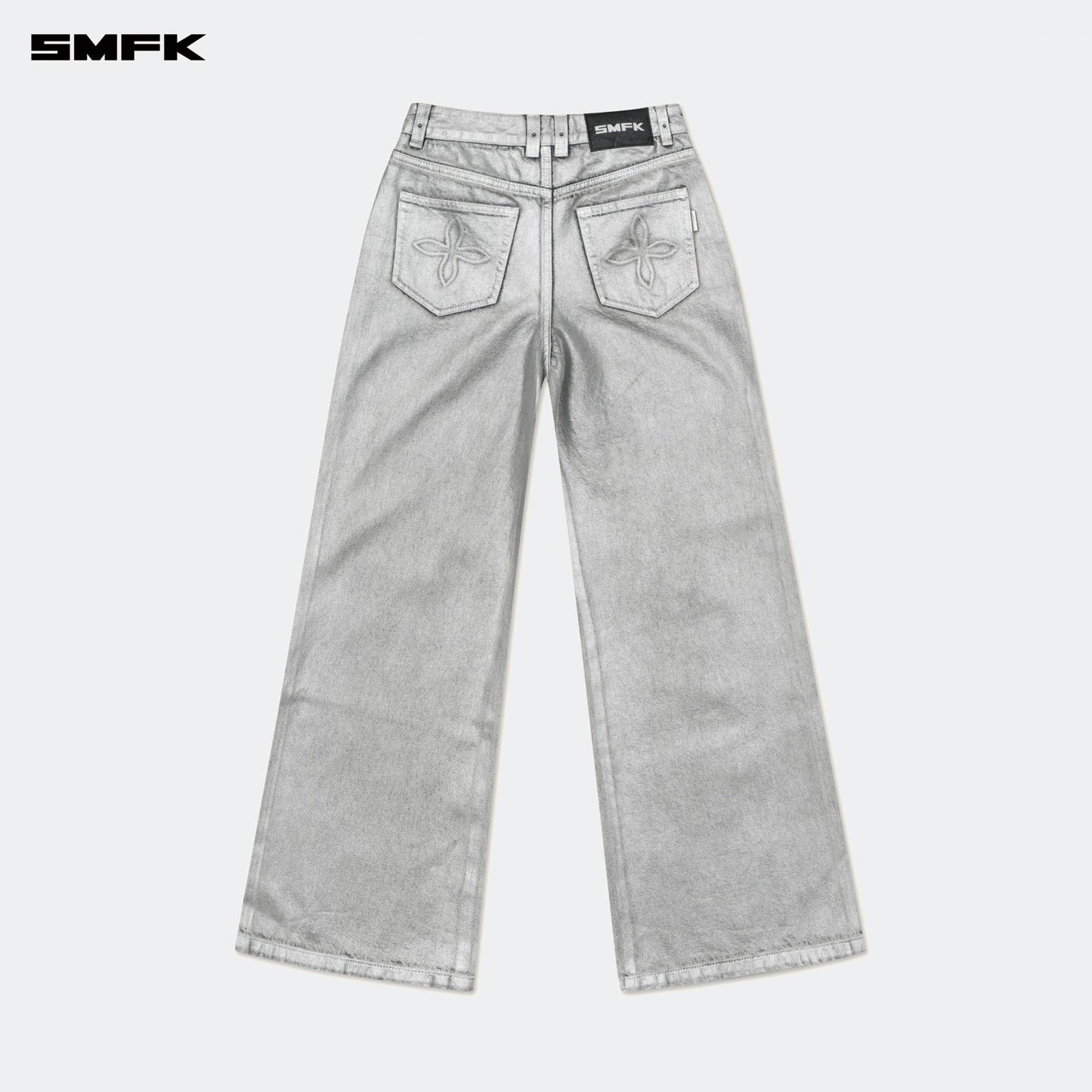 SMFK Compass Wild Classic Wide-Leg Jeans Silver