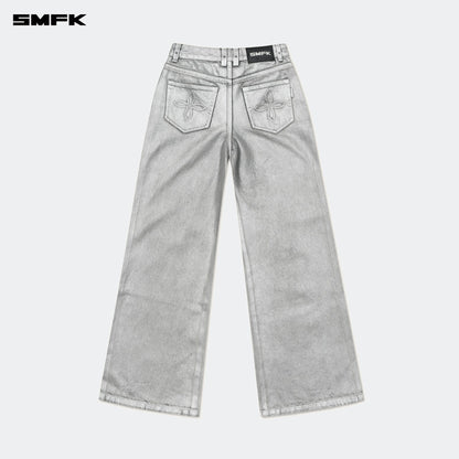 SMFK Compass Wild Classic Wide-Leg Jeans Silver