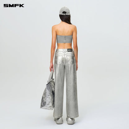 SMFK Compass Wild Classic Wide-Leg Jeans Silver