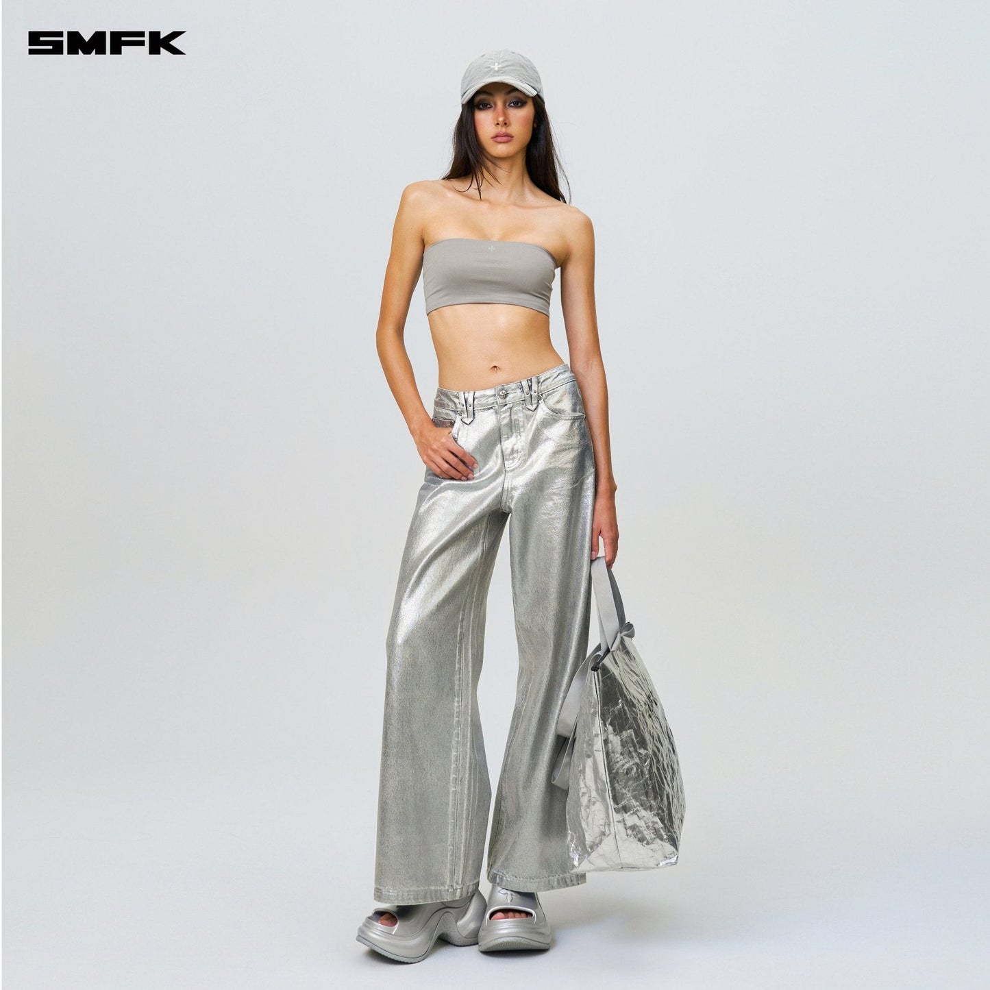 SMFK Compass Wild Classic Wide-Leg Jeans Silver