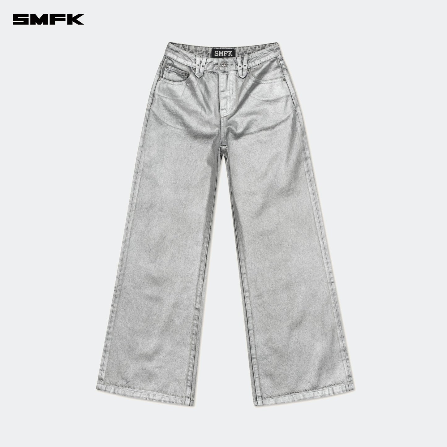 SMFK Compass Wild Classic Wide-Leg Jeans Silver