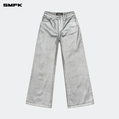 SMFK Compass Wild Classic Wide-Leg Jeans Silver