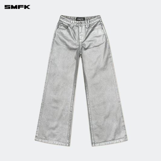 SMFK Compass Wild Classic Wide-Leg Jeans Silver