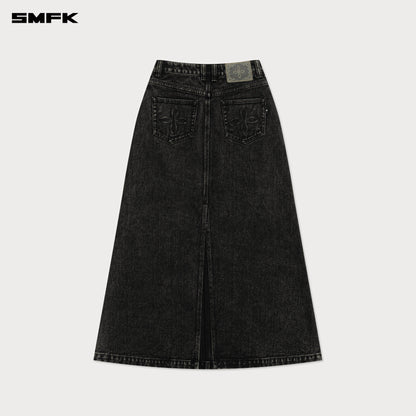 SMFK Compass Wild Cyber Mustang Skirt in Grey