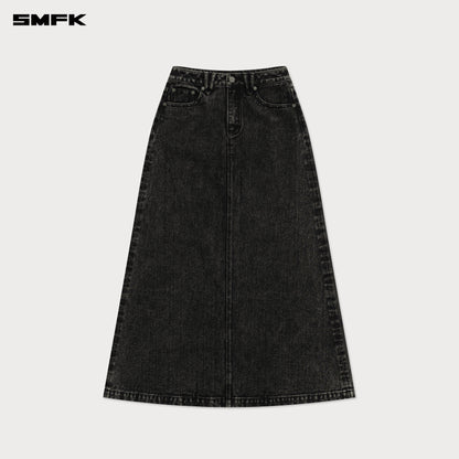 SMFK Compass Wild Cyber Mustang Skirt in Grey