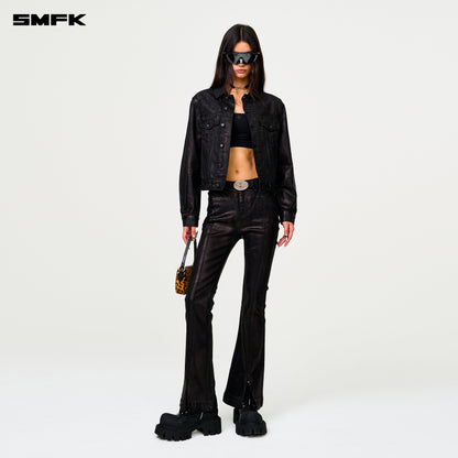 SMFK Compass Wild Waxed Denim Flared Jeans