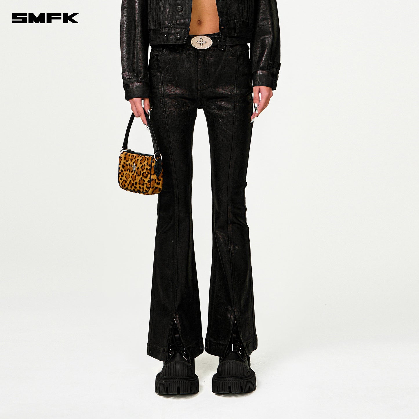 SMFK Compass Wild Waxed Denim Flared Jeans