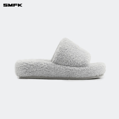 SMFK COMPASS WOOLLY Classic Furry Slipper In Gray