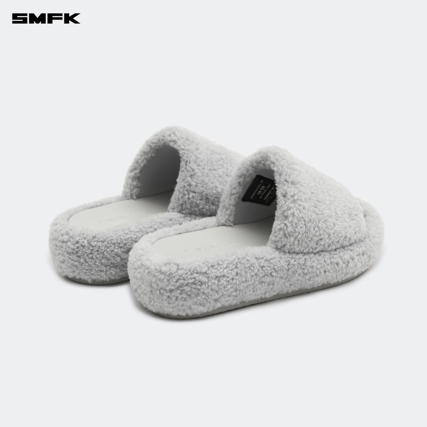 SMFK COMPASS WOOLLY Classic Furry Slipper In Gray