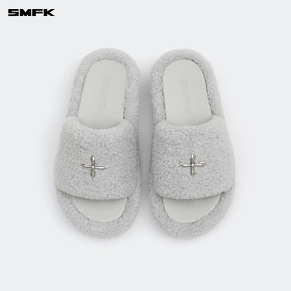 SMFK COMPASS WOOLLY Classic Furry Slipper In Gray