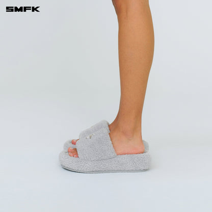 SMFK COMPASS WOOLLY Classic Furry Slipper In Gray