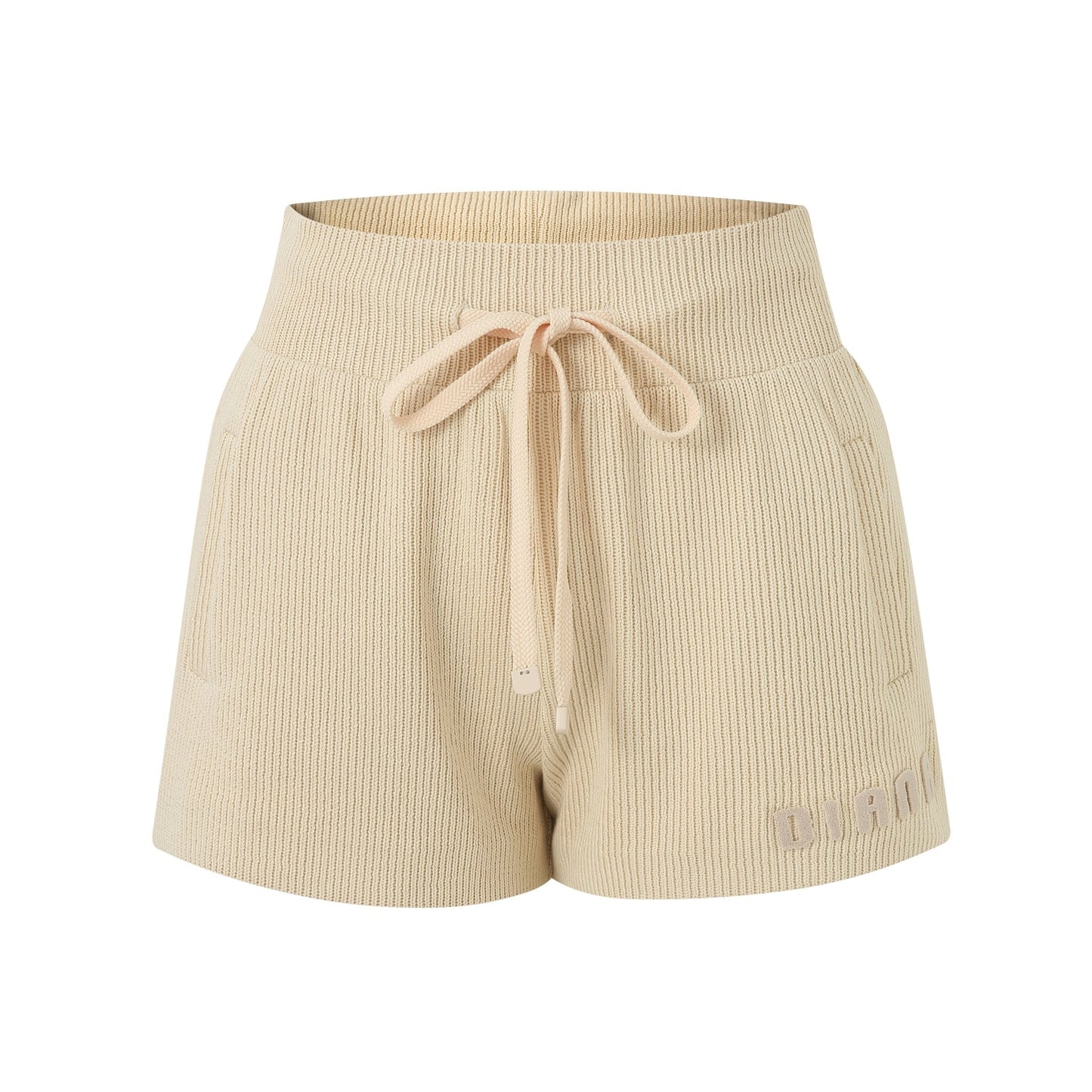 DIANA VEVINA Cubic Toothbrush Embroidery Knit Shorts