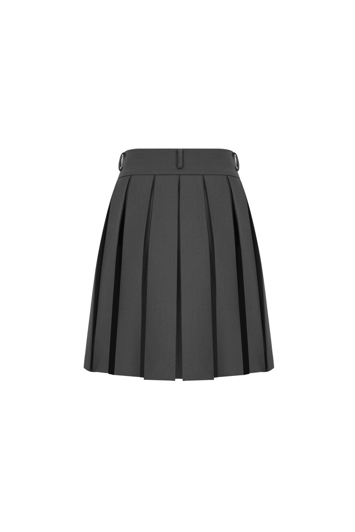 Ann Andelman Dark Gray Pleated Midi Skirt