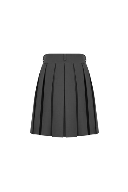Ann Andelman Dark Gray Pleated Midi Skirt