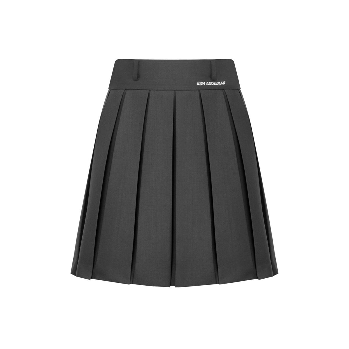 Ann Andelman Dark Gray Pleated Midi Skirt