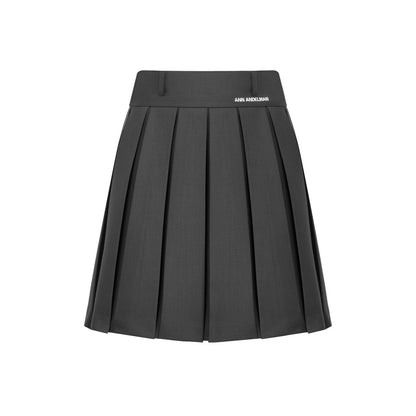 Ann Andelman Dark Gray Pleated Midi Skirt