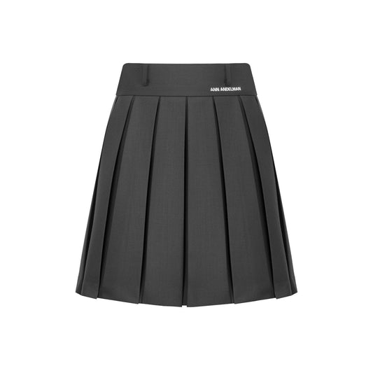 Ann Andelman Dark Gray Pleated Midi Skirt