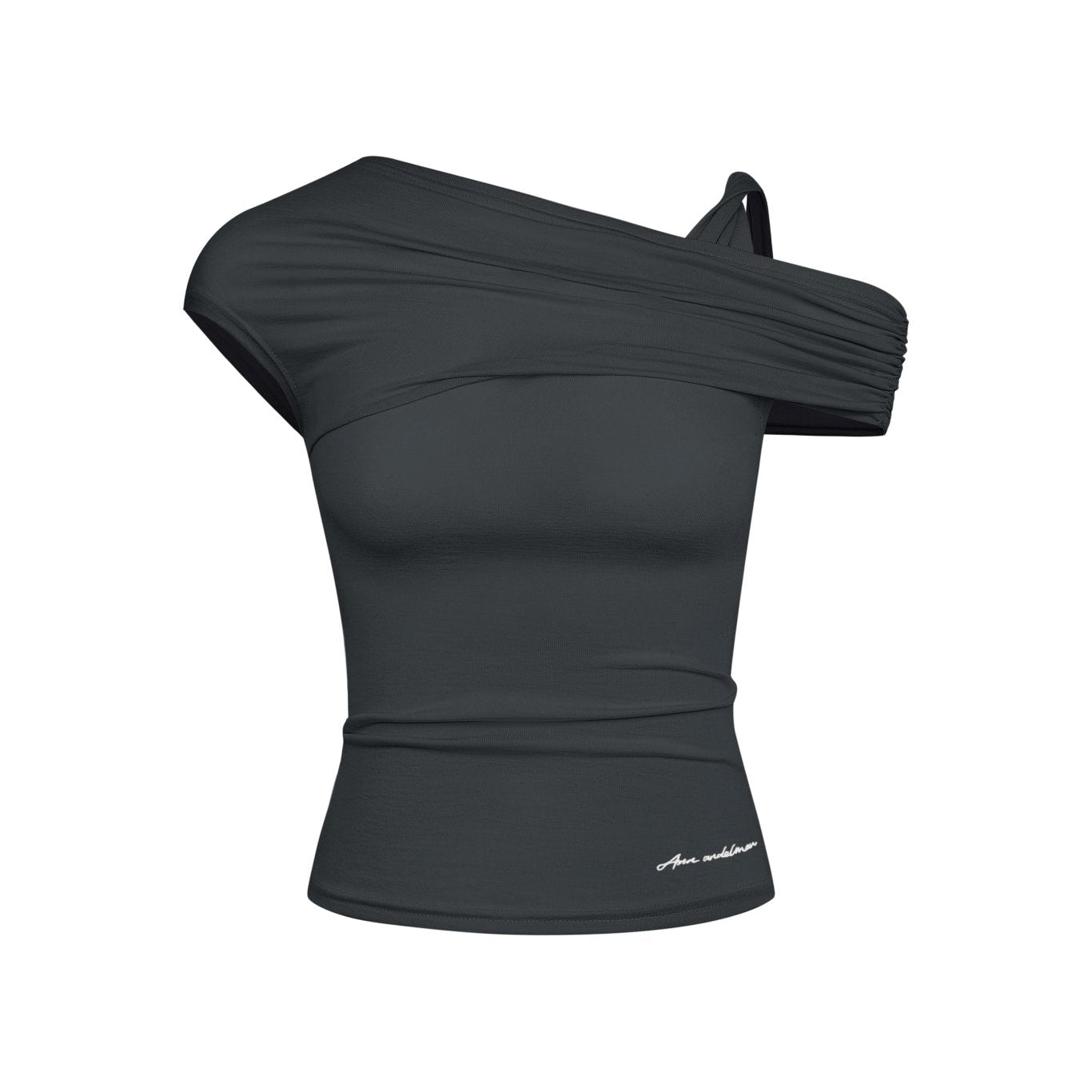 Ann Andelman Dark Grey Asymmetric T-Shirt
