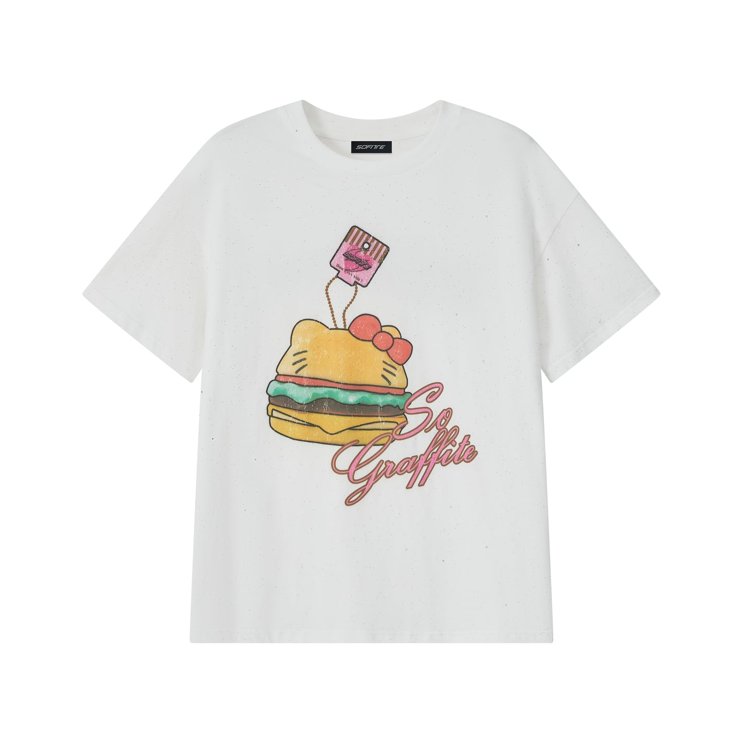 Sofitte Hello Kitty Graffiti Hamburger Tee White