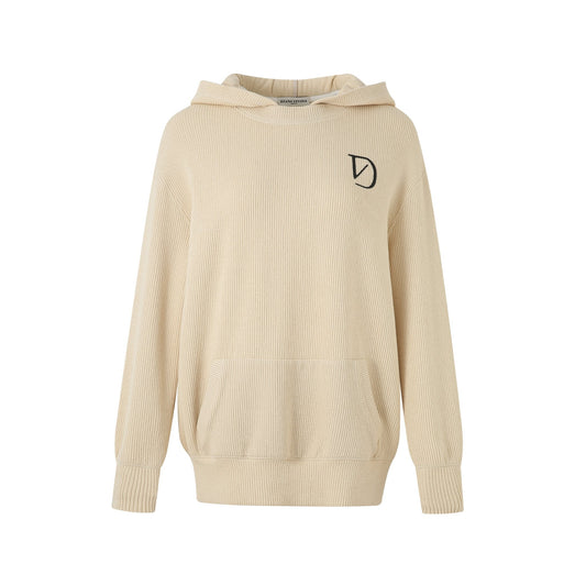 DIANA VEVINA Fake Two Logo Hooded Sweatshirt