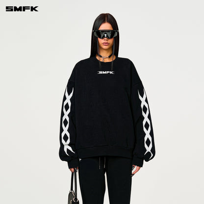 SMFK FUTURE DNA Chain Racing Oversize Sweatshirt Black