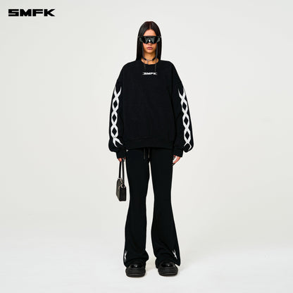 SMFK FUTURE DNA Chain Racing Oversize Sweatshirt Black