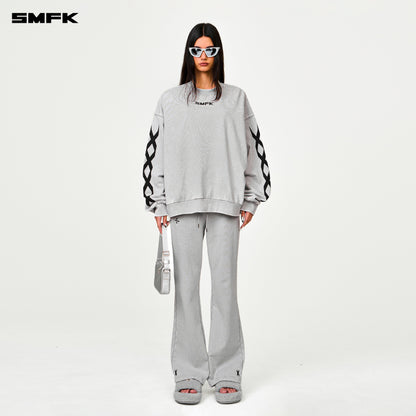 SMFK FUTURE DNA Chain Racing Oversize Sweatshirt Gray