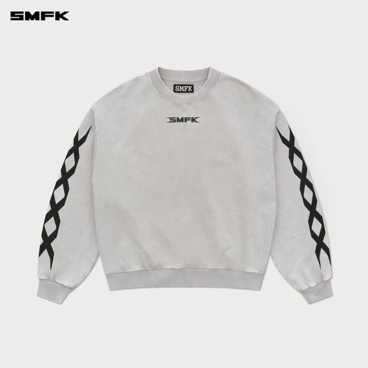 SMFK FUTURE DNA Chain Racing Oversize Sweatshirt Gray