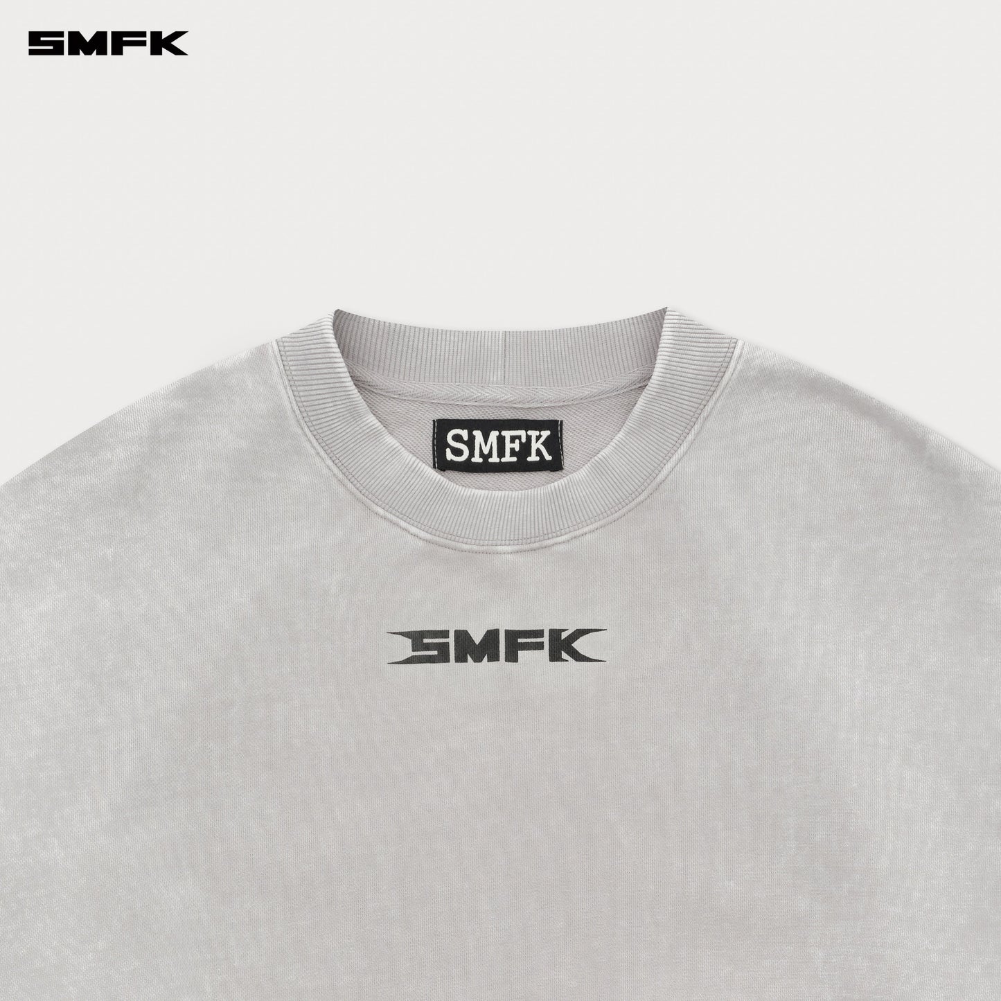 SMFK FUTURE DNA Chain Racing Oversize Sweatshirt Gray